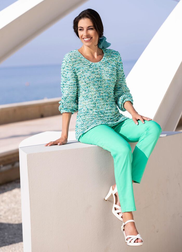 Trui met hoogwaardig garen met vereneffect 