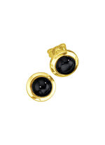 Oorknopjes met echte onyx 