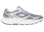 SKECHERS veterschoenen van metallic leer ZILVERGRIJS