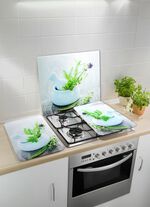 Afdekplaten fornuis in set van 2, van glas 