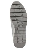 ELENA EDEN sneakers gemaakt van nappaleer en zilvergrijs su&egrave;de met reli&euml;f MAT ZILVER