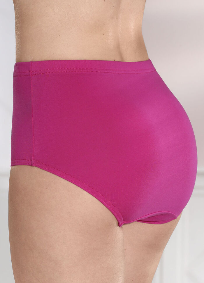Set van vijf slips met elastische band FUCHSIA