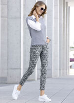Jeans met camouflagepatroon ANTRACIET GRIJS