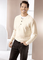 Polotrui met korte knoopsluiting in 3 kleuren ECRU
