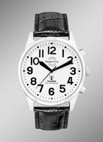 Radiografisch herenhorloge met sprekende tijdmelding 