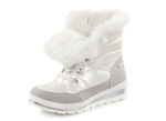 ELENA EDEN, gevoerde dameslaarzen, winterschoenen, breedte G, met uitneembaar voetbed PARELWIT-GRIJS