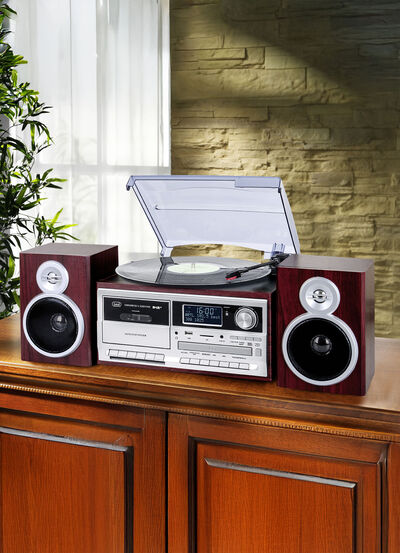 Trevi TT 1072 DAB nostalgische stereo-installatie met DAB+ 