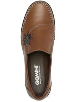 Gemini pantoffels met leren applicaties COGNAC