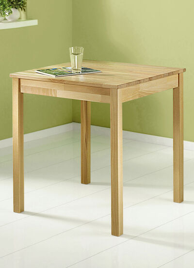 Massieve eettafel gemaakt van gelakt kernbeukenhout 