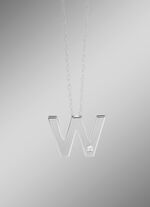 Uniek en elegant: Platina letterhanger 