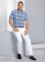 Overhemd "King's Road" met button-downkraag MARINEBLAUW GERUIT