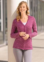 Vest gemaakt van gem&ecirc;leerd garen BES GEVLEKT