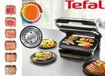 Tefal tafelgrill gemaakt van geborsteld roestvrij staal 