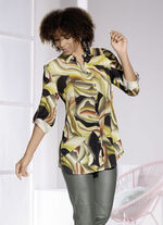 Lange blouse met overhemdkraag 