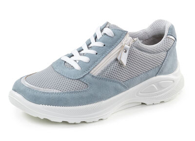 Veterschoen gemaakt van mesh materiaal en suède  Veterschoen gemaakt van mesh materiaal en suède