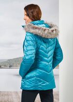 Jas met afneembare kunstbontkraag 