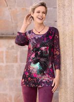 Shirt met strass-versiering op de voorkant 