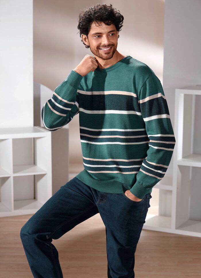 Ronde hals trui in 2 kleuren 