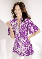 Overhemdblouse met V-hals 