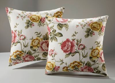 Bedsprei met ruitjesstiksel en kussenslopen 