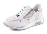 Sneakers van een interessante materiaalmix WIT-LICHT LILAC