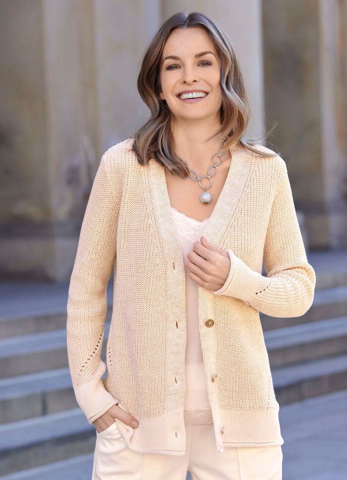 Cardigan met elegante glitter 