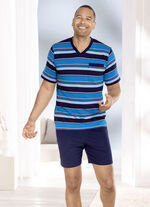 Tweepak korte broeken met V-hals en borstzakje 