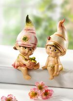 Edge krukjes, set van 2 met schattige punthoedjes 