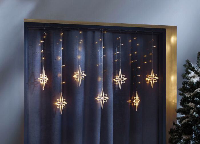 Lichtgordijnsterren voor binnen en buiten 