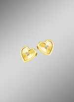 Oorbellen met diamanten in de vorm van een hart 