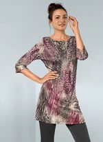 Gebreide tuniek met dierenbontdessin 