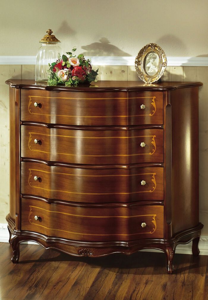 Commode met schuiflades NOTENBOOM