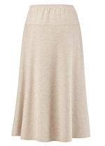 Rok in een comfortabele pull-on stijl BEIGE GEMÊLEERD