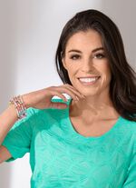 Stretcharmband met zoetwaterparels 