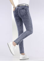 Enkellange, figuurcorrigerende jeans JEANS BLAUW
