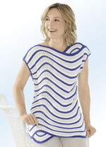 trui in asymmetrische stijl 1022 BEIGE-MULTICOLOR