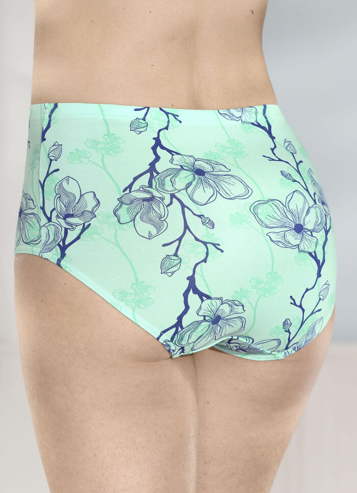 brio lingerie vierpack slips met mooi bloemendessin MINT-NAVY-T&Uuml;RKISGR&Uuml;N