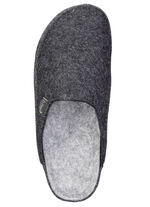 Comfortabele herenpantoffels van wolvilt ANTRACIET