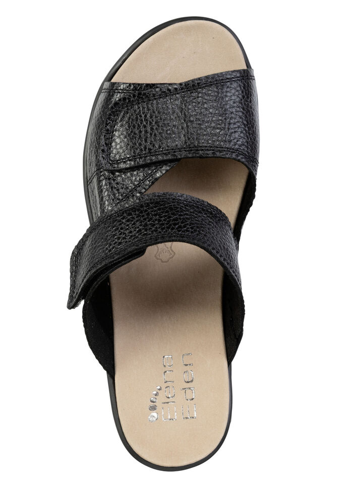 ELENA EDEN, comfortabele damesmuiltjes, breedte H, met uitneembaar voetbed SCHWARZ