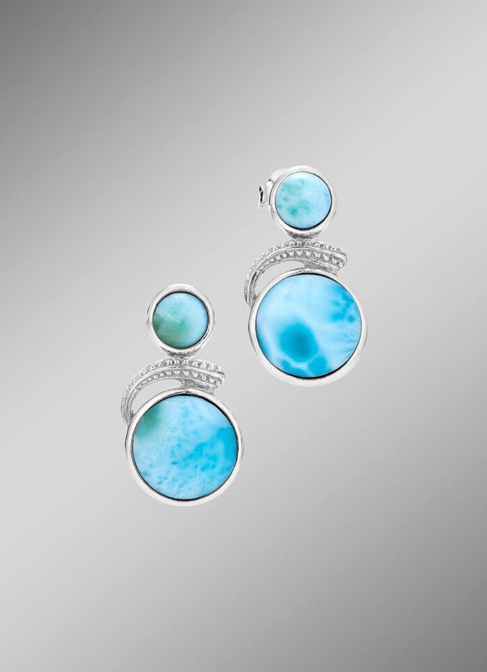 Larimar oorbellen 