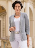 Cardigan met subtiele glittereffecten 