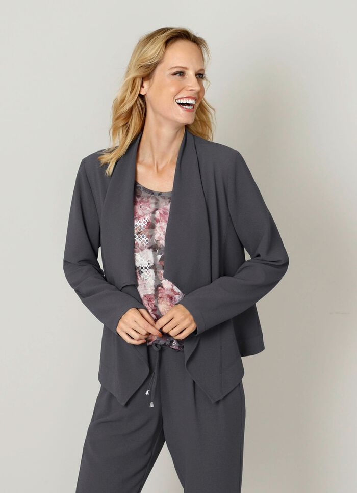 Lichte blazer met sjaalkraag 