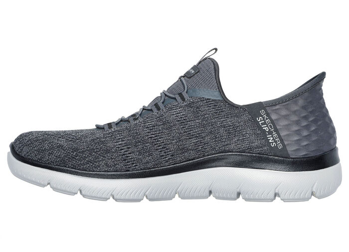SKECHERS, herensneakers, met gegoten instaphak ANTRACIET