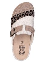 Mubb, klassieke damespantoffels, breedte H, met uitneembaar voetbed BEIGE