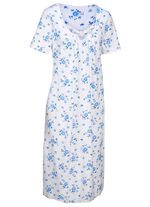 Set van twee nachthemden met ronde hals en all-over dessin 