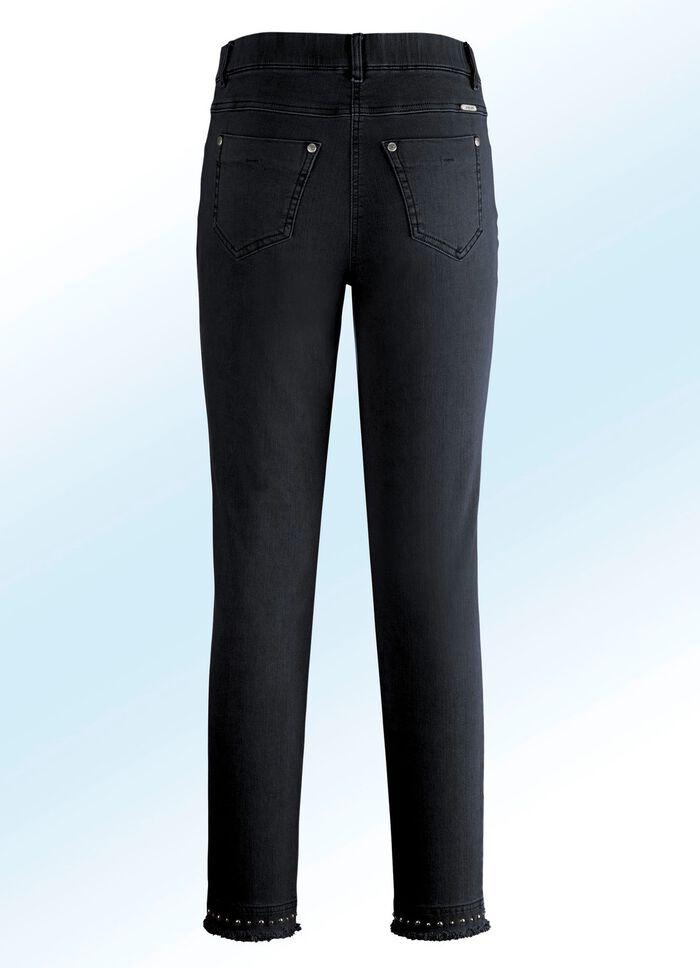 Magic-jeans met mooie studs en trendy franjes 