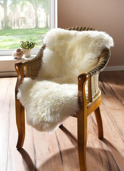 Vloerkleed gemaakt van echt Merino lamsleer 