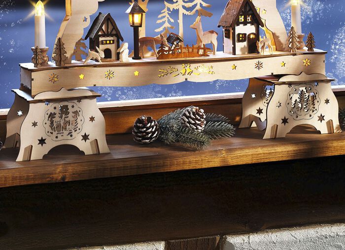 Verlichte licht-/kaarsenbogen-Podeste 