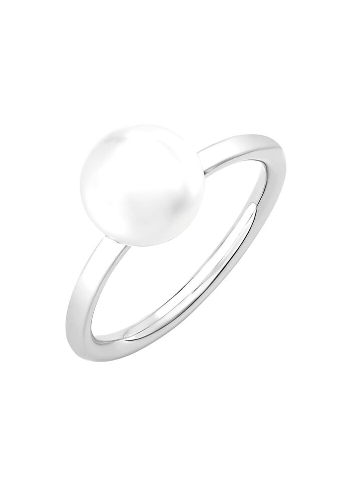 Klassieke damesring met zoetwaterparel 