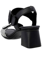 Remonte sandalen met gevlochten details ZWART-WIT